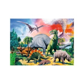 Puzzle printre dinozauri 100 piese